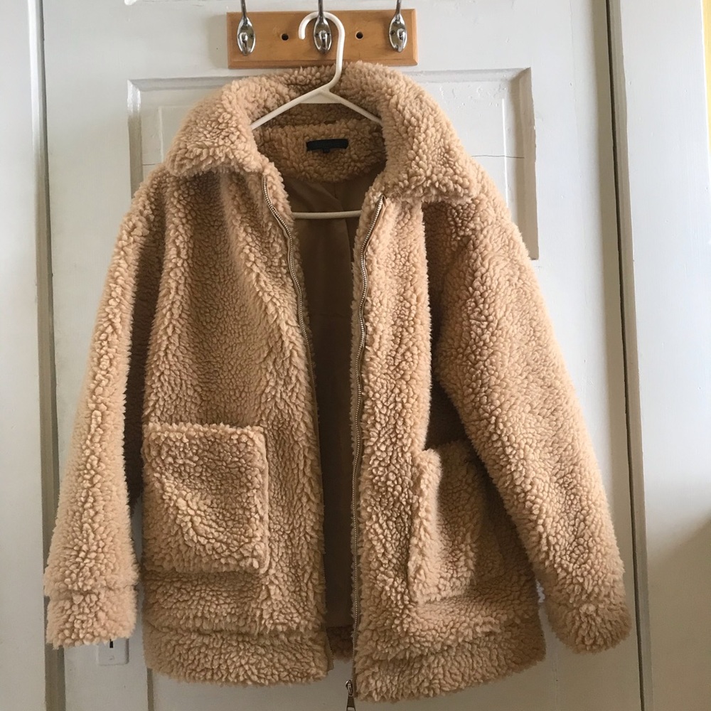 Brown teddy jacket